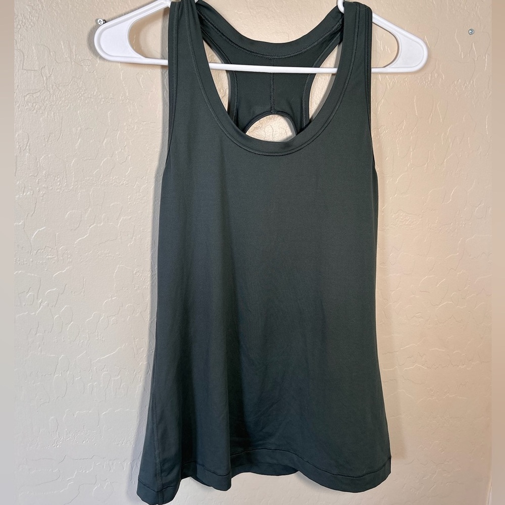 Athleta Dark Green Razorback Tank Top